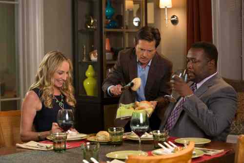 ERIC LIEBOWITZ / NBC
Family ties: Michael J. Fox, centre, stars with real-life wife Tracy Pollan, left, and Wendell Pierce.