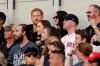 Britain's Prince Harry, top left, and Meghan, Duchess of Sussex, watch during the first inning of a baseball game between the Boston Red Sox and the New York Yankees, Saturday, June 29, 2019, in London. Major League Baseball made its European debut game today at London Stadium. (AP Photo/Tim Ireland)