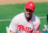 FILE - In this Saturday, March 2, 2019 file photo, Bryce Harper speaks during a news conference at the Philadelphia Phillies spring training baseball facility in Clearwater, Fla. For years, the NL East has been soft as a bunt single. Not anymore.. Even before Bryce Harper decided to stay in the division, four of the five teams spent this offseason swinging for the fences. In addition to defending champion Atlanta, the New York Mets, Philadelphia Phillies and Washington Nationals all have enough firepower to potentially contend for the playoffs. (AP Photo/Lynne Sladky, File)