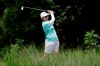 FILE - In this June 27, 2018, file photo, Karrie Webb, of Australia, watches her tee shot on the 17th hole during a practice round for the KPMG Women's PGA Championship golf tournament at Kemper Lakes Golf Course in Lake Zurich, Ill. Webb's bid for a sixth Women's Australian Open title began with a 5-under 67 at The Grange, Thursday, Feb. 14, 2019, leaving her two strokes behind first-round leaders Jodi Ewart Shadoff and Wei-Ling Hsu. (AP Photo/Nam Y. Huh, File)