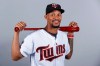 FILE - This Feb. 21, 2018, file photo, shows Byron Buxton of the Minnesota Twins baseball team. One of the first things on manager Rocco Baldelli's to-do list was to travel to the Atlanta area and the Dominican Republic to start getting to know Buxton and Miguel Sano. (AP Photo/John Minchillo, File)