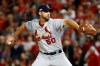 FILE - In this Oct. 15, 2019, file photo, St. Louis Cardinals relief pitcher Adam Wainwright throws during the second inning of Game 4 of the baseball National League Championship Series, in Washington. The St. Louis Cardinals and Adam Wainwright have agreed to a contract for next season, raising the likelihood that the veteran pitcher finishes his career with the only major league team he has ever played for. Terms of the deal Tuesday, Nov. 12, 2019, were not disclosed.(AP Photo/Patrick Semansky, File)
