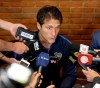FILE - In this Nov. 25, 2018, file photo, Boca Juniors' coach Guillermo Barros Schelotto speaks during a press conference in Buenos Aires, Argentina. Schelotto has been named the LA Galaxy‚Äôs new head coach. The five-time MLS champion franchise announced the move Wednesday, Jan. 2, 2019. (AP Photo/Natacha Pisarenko)