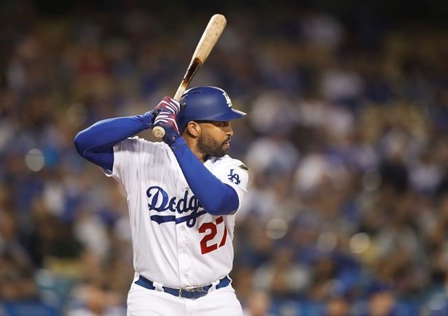 FILE - In this May 29, 2018, file photo, Los Angeles Dodgers' Matt Kemp stands in the batter's box during the fourth inning of the team's baseball game against the Philadelphia Phillies, Tuesday, May 29, 2018, in Los Angeles. A person familiar with the deal says veteran outfielder Kemp and the New York Mets have agreed to a minor league contract. The person spoke on condition of anonymity because the deal was pending a physical and had not been announced. (AP Photo/Jae C. Hong, File)