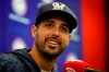 FILE - In this Aug. 31, 2018, file photo, Milwaukee Brewers pitcher Gio Gonzalez smiles during a media availability in Washington. A person familiar with the negotiations tells The Associated Press that pitcher Gio GonzÃ¡lez and the Milwaukee Brewers have agreed to a one-year contract guaranteeing the 33-year-old left-hander $2 million. The person spoke on condition of anonymity Wednesday, April 24, 2019, because the agreement had not been announced. (AP Photo/Alex Brandon, File)
