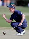 ADVANCE FOR WEEKEND EDITIONS, JUNE 9-10 - FILE - In this Oct. 23, 2011, file photo, Luke Donald, of England, reacts after sinking a birdie putt on the 15th hole during the final round of the Children's Miracle Network Classic golf tournament in Lake Buena Vista, Fla. Donald won the tournament. For the longest time, Donald did not strike anyone as a special player. Somewhere along the way, however, he has emerged as the No. 1 player in the world, and he has stayed there for so long that he is starting to earn full respect from his peers. (AP Photo/John Raoux)