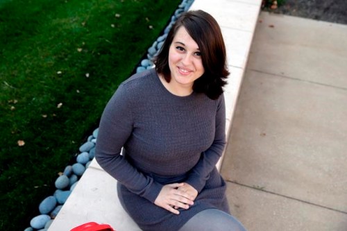 FILE - In this Wednesday, Nov. 4, 2015 file photo, Miranda Taylor, 20, poses for a portrait outside Christ College of Nursing and Health Science in Cincinnati. When she was 16 and weighed 265 pounds, she had obesity surgery. Taylor lost more than 100 pounds, along with severe depression, pre-diabetes and an obesity-related hormonal condition. 