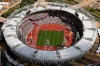 FILE - In this Aug. 3, 2012, file photo, Olympic Stadium is viewed during the Summer Olympics at Olympic Park in London. The traditional rivalry New York Yankees and the Boston Red Sox will take a radical twist when they meet in London next month: They will play on artificial turf for the first time in more than 2,200 games over a century. Major League Baseball has access to Olympic Stadium for 21 days before the games on June 29 and 30, the sport's first regular-season contests in Europe, and just five days after to clear out. (AP Photo/Jeff J Mitchell, Pool, File)