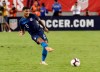 FILE - In this Oct. 11, 2018, file photo, United States' DeAndre Yedlin (2) moves the ball against Colombia during the second half of an international friendly soccer match in Tampa, Fla. New U.S. coach Gregg Berhalter announced a surprising position change after his first training session with the full American player pool, shifting Tyler Adams to right back and Yedlin to wide midfield. (AP Photo/John Raoux, File)