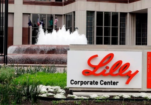 FILE - This April 26, 2017, file photo shows the Eli Lilly and Co. corporate headquarters in Indianapolis. A half-price version of Eli Lilly‚Äôs popular Humalog insulin is now available, following the company's promise in March to offer diabetics a more affordable option amid fierce criticism of soaring insulin prices. Lilly, one of the three top insulin makers, said Wednesday, May 22, 2019, that it's begun selling its own generic version of Humalog U-100 under the chemical name, Insulin Lispro. (AP Photo/Darron Cummings, File)