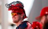 FILE - In this Feb. 17, 2018, file photo, Washington Nationals catcher Matt Wieters watches during spring training baseball practice in West Palm Beach, Fla. Wieters has agreed to a minor league contract with the St. Louis Cardinals. If added to the 40-man roster, the 32-year-old would get a one-year contract calling for a $1.5 million salary while in the major leagues. Wieters spent the past two seasons with Washington. (AP Photo/Jeff Roberson, File)