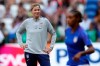 FILE - In this July 7, 2019, file photo, United States coach Jill Ellis, left, watches the players warm-up before the Women's World Cup final soccer match against the Netherlands at the Stade de Lyon in Decines, outside Lyon, France. The two-time FIFA women's coach of the year will lead the World Cup champions women's national team against South Korea in her final game before retiring on Sunday in Chicago. (AP Photo/Francisco Seco, File)