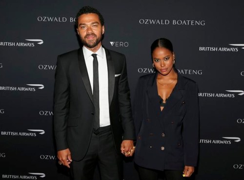Actor Jessie Williams and Taylour Paige attend the Ozwald Boateng fashion show at the Apollo Theater on Sunday, May 5, 2019, in New York. (Photo by Donald Traill/Invision/AP)