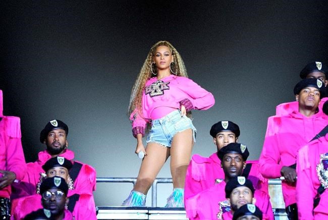 This image released by Netflix shows Beyonce in a scene from her documentary