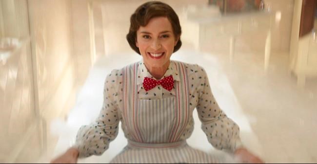 This image released by Disney shows Emily Blunt as Mary Poppins in