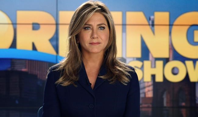 This image released by Apple TV Plus shows Jennifer Anoston in a scene from