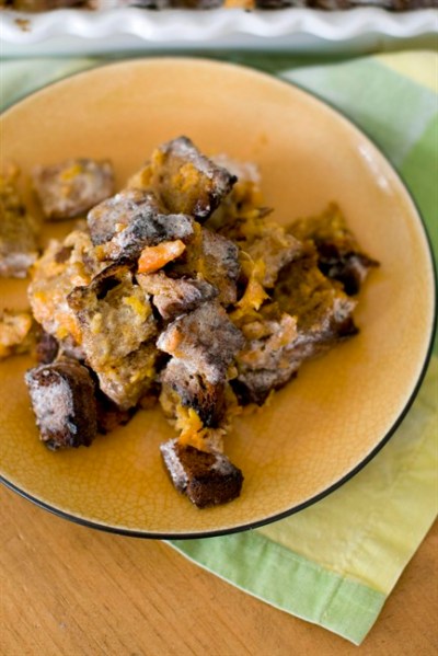 Matthew Mead / Associated Press
A plate of sweet potato bread pudding with whiskey hard sauce.