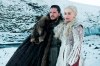 This photo released by HBO shows Kit Harington as Jon Snow, left, and Emilia Clarke as Daenerys Targaryen in a scene from 