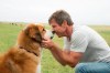 This image released by Universal Pictures shows Dennis Quaid with a dog, voiced by Josh Gad, in a scene from 