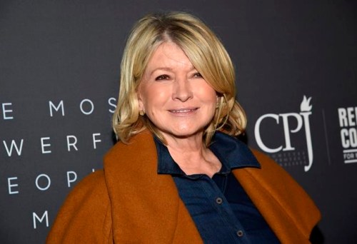 FILE - In this April 11, 2019, file photo, television personality Martha Stewart attends The Hollywood Reporter's annual Most Powerful People in Media cocktail reception at The Pool in New York. The Martha Stewart brand is getting a new home. Sequential Brands Group, which bought the Martha Stewart brand nearly four years ago for about $353 million, said Tuesday, April 16, that it is selling it to Marquee Brands for about $175 million. As part of the deal, Marquee will also acquire the brand of TV chef Emeril Lagasse. (Photo by Evan Agostini/Invision/AP)