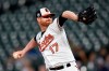 FILE - In this Sept. 11, 2018, file photo, Baltimore Orioles pitcher Alex Cobb throws against the Oakland Athletics in the first inning of a baseball game, in Baltimore. Cobb, who will start on opening day at Yankee Stadium, went 5-15 with a 4.90 ERA in the first season of a four-year, $57 million contract. (AP Photo/Gail Burton, File)