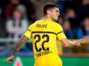 FILE - In this Sept. 18, 2018, file photo Borussia Dortmund's Christian Pulisic celebrates scoring his side's first goal during a Champions League group A soccer match between Club Brugge and Borussia Dortmund at the Jan Breydel Stadium in Bruges, Belgium. Pulisic has a vision of how opponents will view the Americans: 