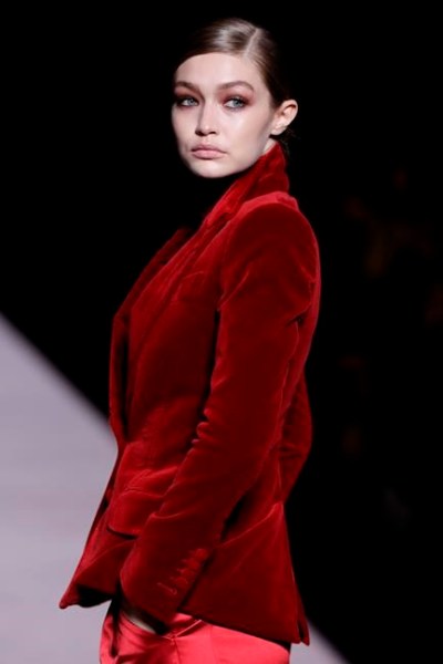 Fashion from the Tom Ford collection is modeled during Fashion Week, Wednesday, Feb. 6, 2019, in New York. (AP Photo/Julio Cortez)