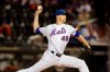 New York Mets starting pitcher Jacob deGrom winds up during the first inning of the team's baseball game against the Miami Marlins, Wednesday, Sept. 25, 2019, in New York. (AP Photo/Kathy Willens)