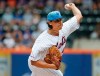 New York Mets pitcher Jason Vargas throws during the first inning of a baseball game against the St. Louis Cardinals at Citi Field, Sunday, June 16, 2019, in New York. (AP Photo/Seth Wenig)
