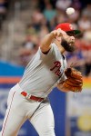 Philadelphia Phillies' Jake Arrieta delivers a pitch during the first inning of a baseball game against the New York Mets, Saturday, July 6, 2019, in New York. (AP Photo/Frank Franklin II)