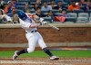 New York Mets' Pete Alonso hits a home run during the fourth inning of the team's baseball game against the Philadelphia Phillies on Friday, July 5, 2019, in New York. (AP Photo/Frank Franklin II)