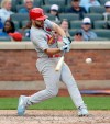 St. Louis Cardinals' Paul DeJong hits a solo home run during the eighth inning of a baseball game against the New York Mets at Citi Field, Sunday, June 16, 2019, in New York. (AP Photo/Seth Wenig)