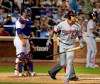 Washington Nationals' Juan Soto, right, watches his home run during the eighth inning of a baseball game against the New York Mets, Saturday, Aug. 10, 2019, in New York. (AP Photo/Seth Wenig)