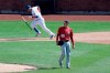 Washington Nationals starting pitcher Patrick Corbin (46) looks on as New York Mets' Michael Conforto runs the bases after hitting a solo home run off him during the sixth inning of a baseball game, Saturday, April 6, 2019, in New York. (AP Photo/Julio Cortez)