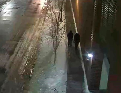 This image provided by the Chicago Police Department and taken from surveillance video shows two people of interest in an attack on 