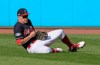 File-This Oct. 8, 2018, file photo shows Cleveland Indians' Brandon Guyer fielding a ball hit by Houston Astros' Marwin Gonzalez in the sixth inning during Game 3 of a baseball American League Division Series, in Cleveland. A person familiar with the situation says Guyer has agreed to a minor league contract with the Chicago White Sox. The person spoke Tuesday, Feb. 5, 2019, on condition of anonymity because the deal had not been completed. Guyer, who debuted with the Tampa Bay Rays in 2011, has a .250 career batting average. He hit a combined .266 for Tampa Bay and Cleveland in 2016 but has struggled the past two years, batting .206 in 103 games for the Indians last season. (AP Photo/David Dermer, File)