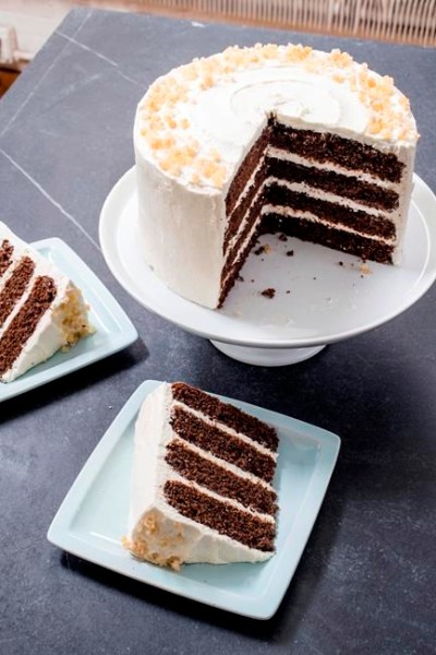 This undated photo provided by America's Test Kitchen in November 2018 shows Gingerbread Layer Cake in Brookline, Mass. (Carl Tremblay/America's Test Kitchen via AP)