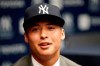 New York Yankees first-round draft pick Anthony Volpe speaks to reporters before a baseball game against the New York Mets, Monday, June 10, 2019, in New York. (AP Photo/Kathy Willens)