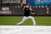 New York Yankees starting pitcher Masahiro Tanaka throws on the field after a baseball game against the New York Mets was postponed due to inclement weather, Monday, June 10, 2019, in New York. (AP Photo/Kathy Willens)