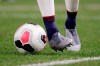 Liverpool FC's James Milner kicks the ball during the second half of a soccer match against the Sporting CP Wednesday, July 24, 2019, in New York. The game ended 2-2. (AP Photo/Frank Franklin II)