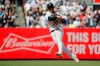 New York Yankees second baseman Gleyber Torres makes a throw to first base for the final out against the Boston Red Sox in the ninth inning of a baseball game, Saturday, Aug. 3, 2019, in New York. (AP Photo/Michael Owens)