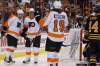 Matt Slocum / The Associated Press
Philadelphia Flyers' Mike Richards, from left, Nikolai Zherdev, of Ukraine, and Scott Hartnell celebrate after Zherdev's goal in the second period of an NHL preseason hockey game against the Buffalo Sabres, Friday, Oct. 1, 2010, in Philadelphia.