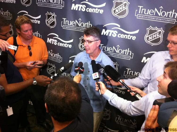 Tyler Walsh / Winnipeg Free Press
Jets head coach Claude Noel speaks to the media about the hiring of Pascal Vincent as an assistant coach.
