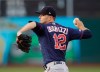 Minnesota Twins pitcher Jake Odorizzi works against the Oakland Athletics in the first inning of a baseball game Tuesday, July 2, 2019, in Oakland, Calif. (AP Photo/Ben Margot)