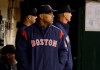 Boston Red Sox manager Alex Cora watches from the dugout during the fifth inning of a baseball game against the Oakland Athletics in Oakland, Calif., Monday, April 1, 2019. (AP Photo/Jeff Chiu)