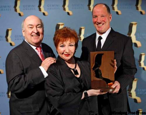 CP
Royal Canadian Air Farce cast members Roger Abbott, left, Luba Goy and Don Ferguson in 2009. Canadian actor and comedian Roger Abbott, died after a 14-year battle with leukemia, Saturday. He was 64.