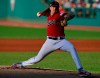Cleveland Indians starting pitcher Mike Clevinger delivers in the first inning of the team's baseball game against the Detroit Tigers, Wednesday, July 17, 2019, in Cleveland. (AP Photo/David Dermer)