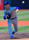 Toronto Blue Jays starting pitcher Thomas Pannone delivers in the first inning of a baseball game against the Cleveland Indians, Saturday, April.6, 2019, in Cleveland. (AP Photo/David Dermer)