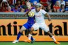 Atlanta United forward Josef Martinez (7) and FC Cincinnati defender Andrew Gutman (96) vie for the ball in the first half of an MLS soccer match, Wednesday, Sept. 18, 2019, in Cincinnati. (AP Photo/John Minchillo)