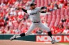 Miami Marlins starting pitcher Pablo Lopez throws in the first inning of a baseball game against the Cincinnati Reds, Thursday, April 11, 2019, in Cincinnati. (AP Photo/John Minchillo)